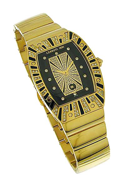 CERRUTI Damenuhr edler STAHL gold CRS002R777A UVP:419,-€ NEU 8876