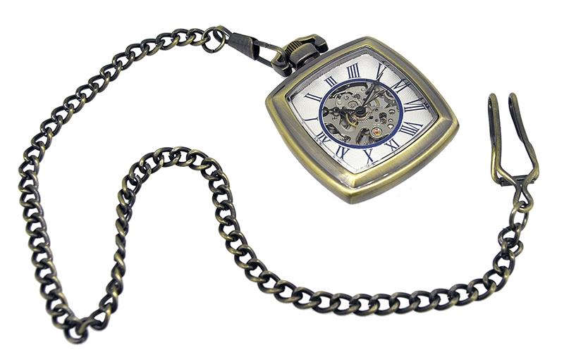 Mechanische Taschenuhr mit Kette 485057000016 Herrenuhr Männeruhr10972