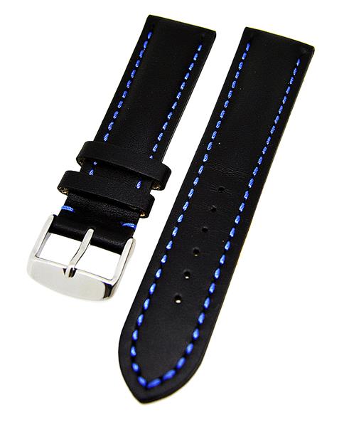 Uhrenarmband Glattleder gepolstert Farben und Stegbreiten wählbar