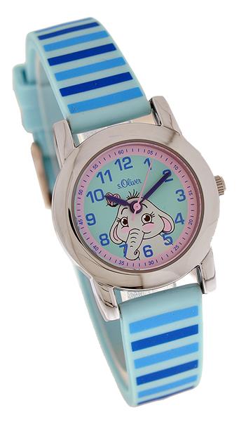 s.Oliver Kinderuhr SO-3614-PQ Silikon blau Analog UVP:49,95€ NEU 11416