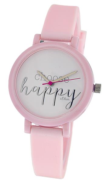 s.Oliver Kinderuhr SO-3768-PQ Silikon rosa Analog UVP:49,95€ NEU 11423