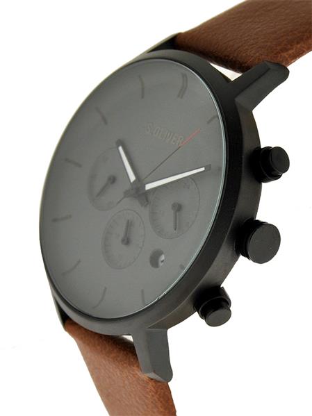s.Oliver Herrenuhr SO-3869-LM Leder braun UVP:119,95€ NEU 11682