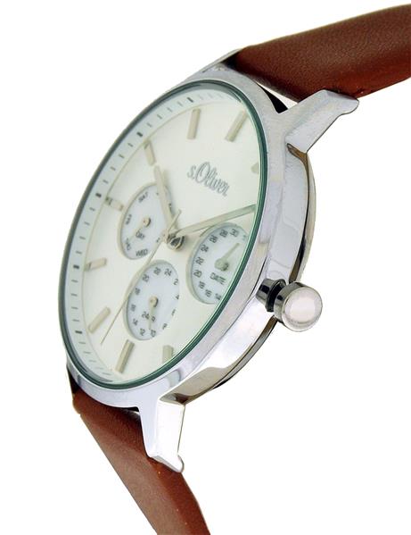 s.Oliver Damenuhr SO-4164-LM Leder braun Datum UVP:119,95€ NEU 12131
