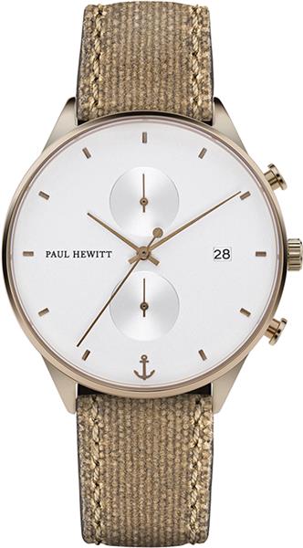 Paul Hewitt Herrenuhr PH6454561 Leder braun Datum Chrono UVP:179,-€ NEU 12320