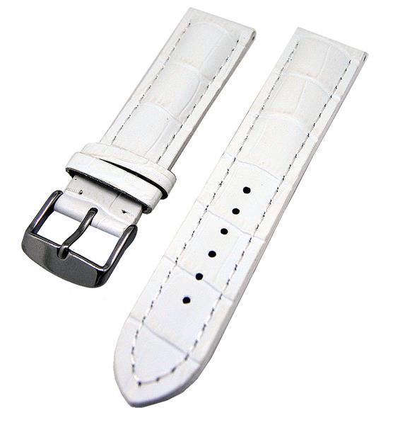 Uhrenarmband Kalblederband Aligator-Optik XS, S dick gepolstert Stegbreiten Farben wählbar