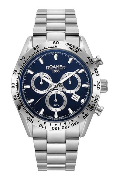ROAMER Herrenuhr 850837 41 45 20 edler Stahl DATUM Chrono UVP:569,-€ NEU 14222