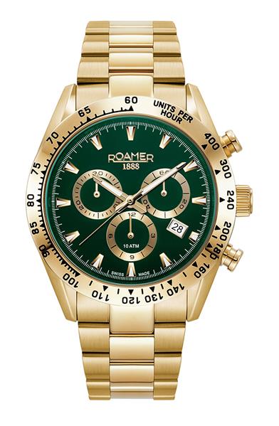 ROAMER Herrenuhr 850837 48 75 20 edler Stahl DATUM Chrono UVP:599,-€ NEU 14223