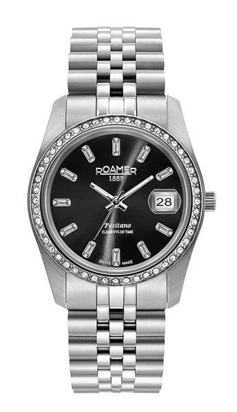 ROAMER Damenuhr 853858 41 59 20 edler Stahl silber Datum UVP:349,-€ NEU 14228