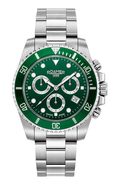 ROAMER Herrenuhr 851837 41 75 20 edler Stahl silber Datum UVP:569,-€ 14235