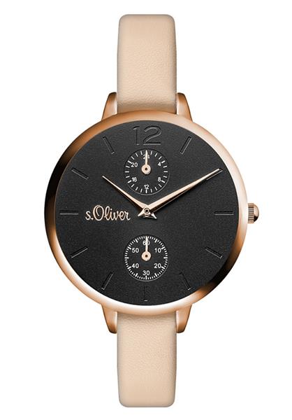 Orig. s.Oliver Damenuhr SO-3535-LM Lederband rosa Analog UVP:99,95€ NEU 14321