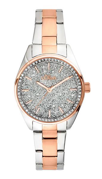 Orig. s.Oliver Damenuhr SO-3675-MQ edler Stahl silber rosé UVP:129,95€ 14330