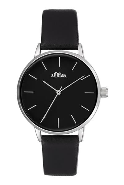 Orig. s.Oliver Damenuhr SO-3901-LQ Leder schwarz Analog Quarz UVP:79,95€ 14341