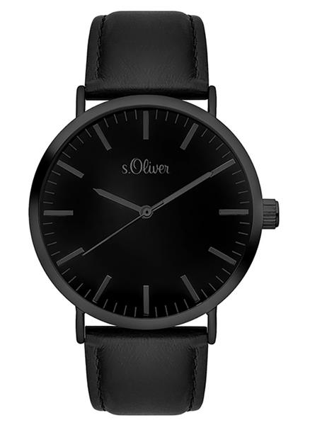 Orig. s.Oliver Damenuhr SO-3374-LQ Leder schwarz Analog UVP:99,95€ NEU 14355