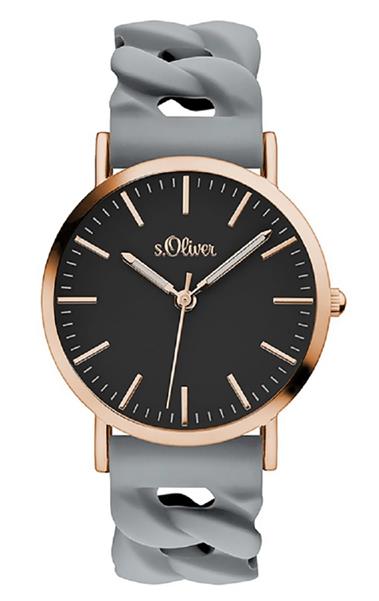Orig. s.Oliver Damenuhr SO-3420-PQ Silikon grau Analog UVP:49,95€ 14381