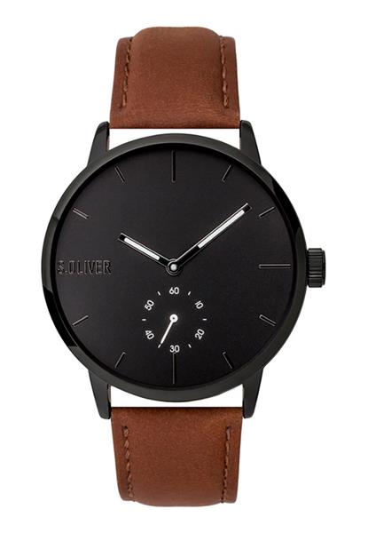 Orig. s.Oliver Herrenuhr SO-3754-LQ Leder braun Analog UVP:99,95€ NEU 14456