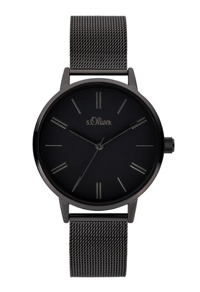 Orig. s.Oliver Damenuhr SO-3898-MQ edler Stahl schwarz Analog UVP:89,95€ 14493