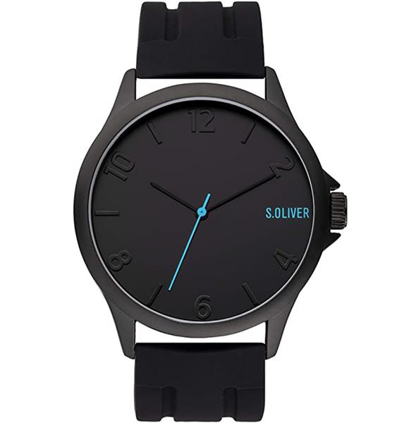 Orig. s.Oliver Herrenuhr SO-3904-PQ Silikon schwarz Analog UVP:49,95€ 14505