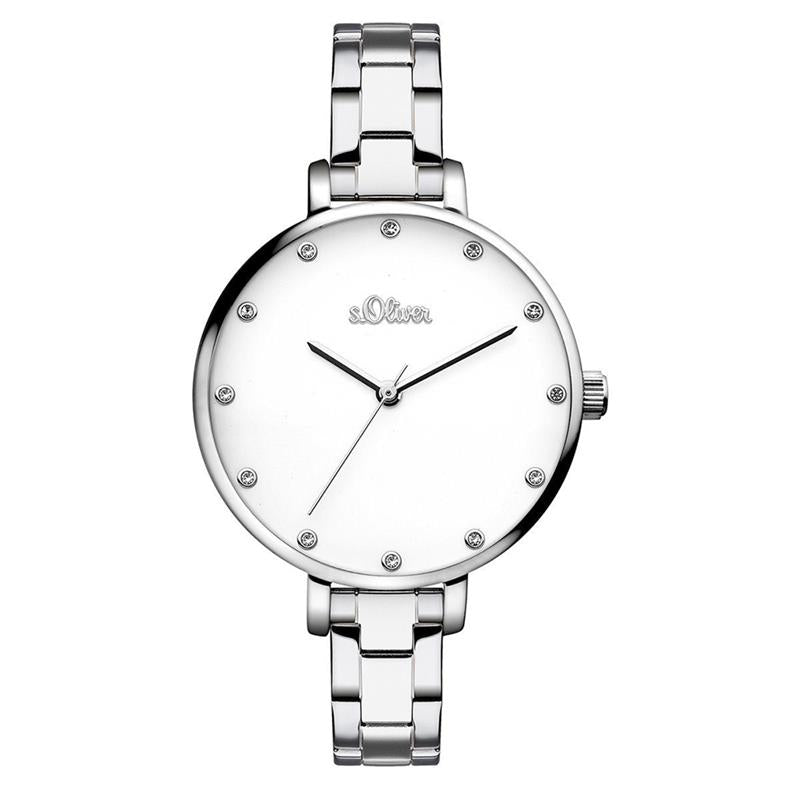 Orig. s.Oliver Damenuhr SO-3457-MQ edler Stahl silber Analog UVP:99,95€ 14681