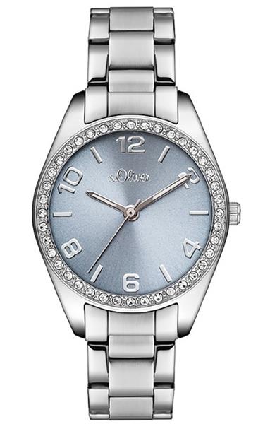 s.Oliver Damenuhr SO-3370-MQ edler Stahl silber Analog UVP:99,95€ 14933