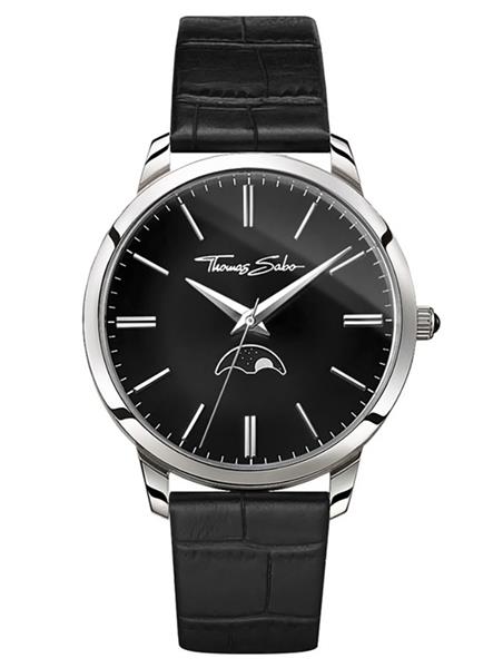 Thomas Sabo Herrenuhr WA0325-218-203-42 Leder schwarz Mondphase UVP:229,-€ 15068