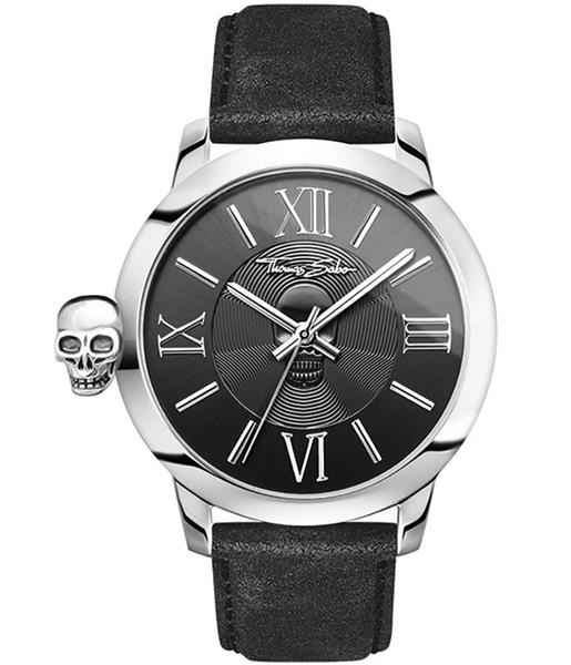 Thomas Sabo Herrenuhr WA0296-218-203 Leder schwarz Analog UVP:249,-€ 15070