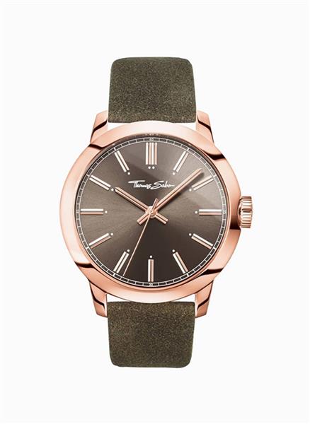 Thomas Sabo Herrenuhr WA0314-266-205-46 Leder grün Analog UVP:279,-€ NEU 15073