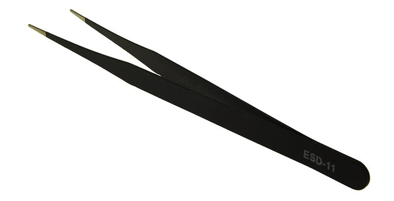 Uhrmacher-Werkzeug Präzision-Pinzette Stahl schwarz ESD-11 NEU 15154