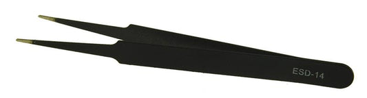 Uhrmacher-Werkzeug   Präzision-Pinzette Stahl schwarz ESD-14 NEU 15157