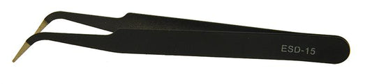 Uhrmacher-Werkzeug   Präzision-Pinzette Stahl schwarz ESD-15 NEU 15158