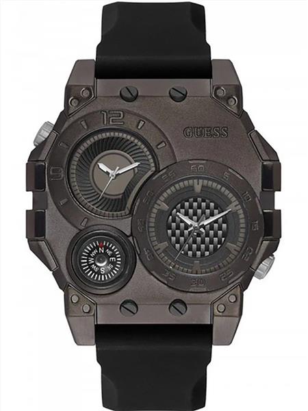 Orig. Guess Herrenuhr GW0321G2 Silikon schwarz Dualtime UVP:269,-€ NEU 15184