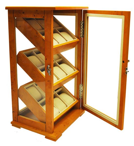2. Wahl Uhrenvitrine Uhrenbox für 18 Armbanduhren Standvitrine 12517