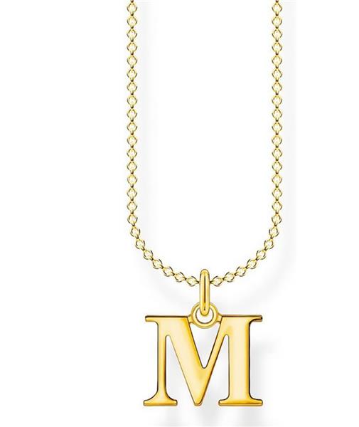 Thomas Sabo KE2022-413-39-L45V Damen Halskette vergoldet mit M Anhänger UVP:129,-€ 15244