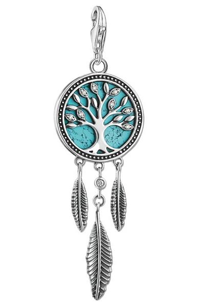 Thomas Sabo 1844-646-17 Charm-Anhänger Traumfänger Türkis UVP: 98,-€ 15340