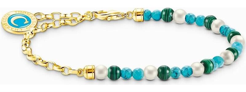 Thomas Sabo A2130-140-7-L15v Damen Armband Emaile Rosenquarz UVP:98,-€ 15385