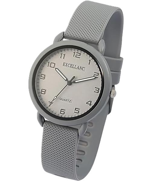 Excellanc Uhr UNISEX 1500007-005 Silikon Grau Analog UVP: 49,95€ NEU 15433