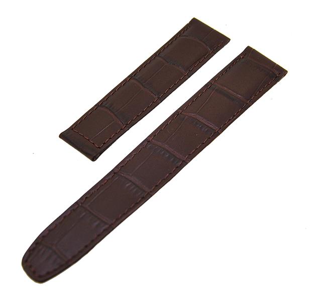 Uhrenarmband Kalbslederband kompatibel für Cartier Uhren dunkelbraun 16mm NEU 15443
