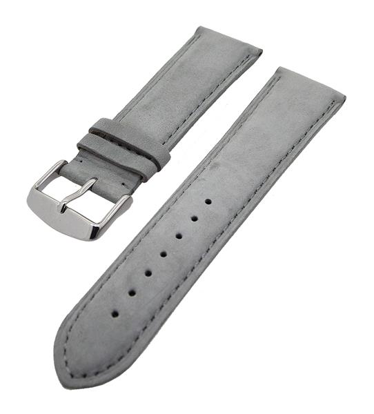 Uhrenarmband Kalbslederband kompatibel für Cartier Uhren Grau 18mm NEU 15499