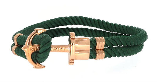 Paul Hewitt Armband Unisex PH-PH-N-R-G-M Stoff grün roségold UVP:39,90€ 14669