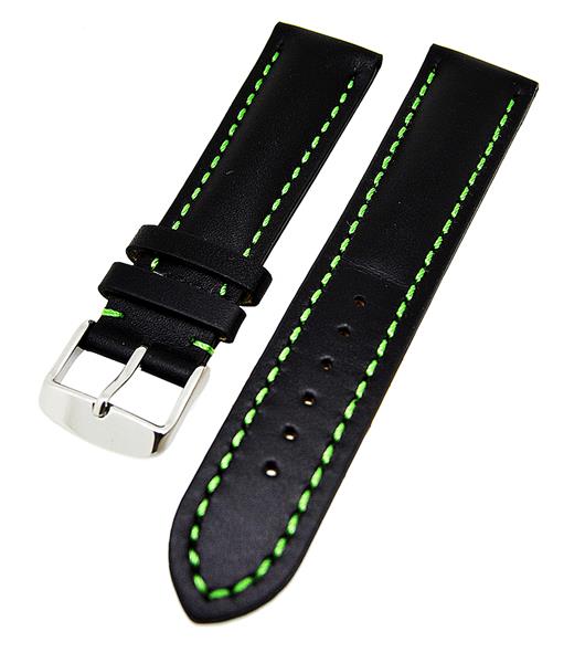 Uhrenarmband Glattleder gepolstert Farben und Stegbreiten wählbar