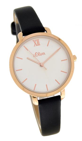 Orig. s.Oliver Damenuhr SO-3874-LQ Leder schwarz UVP:99,95€ NEU 11622
