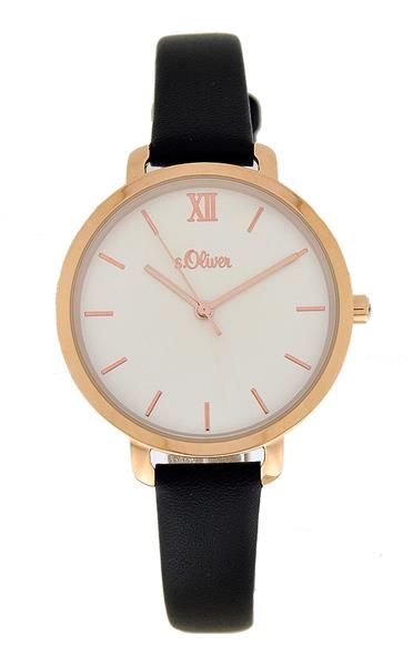Orig. s.Oliver Damenuhr SO-3874-LQ Leder schwarz UVP:99,95€ NEU 11622