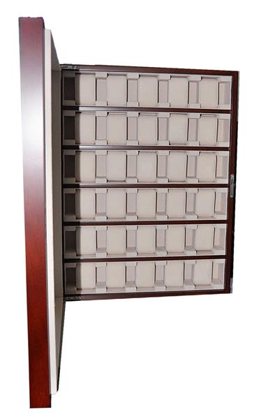 Uhrenvitrine Wandvitrine für 30 Uhren braun Schaukasten No.5 NEU 11814