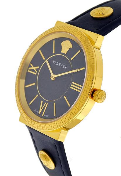 Versace Damenuhr VEVE003 Glam LEDER schwarz gold UVP:790,-€ NEU 11832