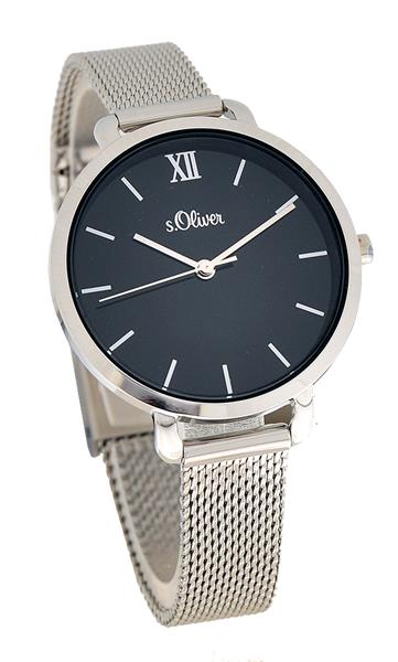 s.Oliver Damenuhr SO-3875-MQ edler Stahl silber UVP:99,95€ NEU 12136