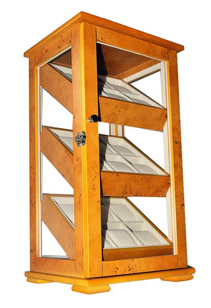 Uhrenvitrine Uhrenbox für 18 Armbanduhren Standvitrine Schaukasten SW-2010 12517