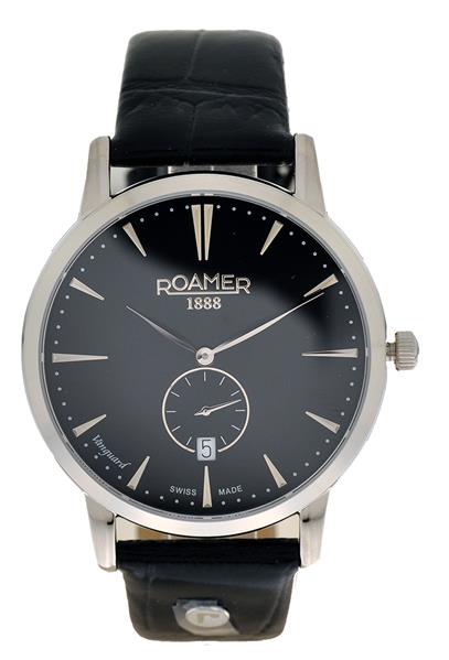 ROAMER Damenuhr 980812 41 55 09 Leder schwarz Datum UVP:349,-€ NEU 13763