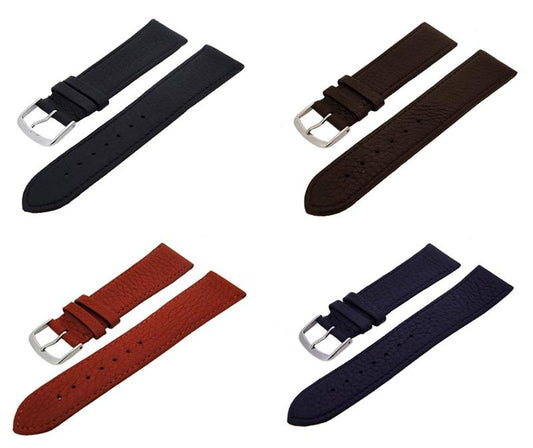 Uhrenarmband superweiches Hirschleder flach Farben wählbar Stegbreiten 18mm - 22mm