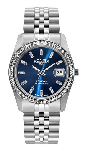 ROAMER Damenuhr 853858 41 49 20 edler Stahl silber Datum UVP:349,-€ 14238