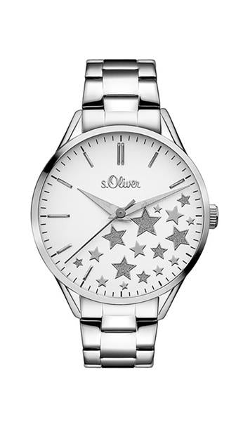 Orig. s.Oliver Damenuhr SO-3436-MQ edler Stahl silber Analog UVP:99,95€ 14318