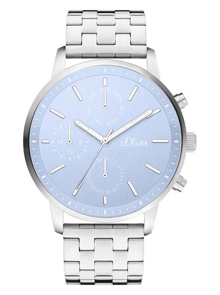 Orig. s.Oliver Herrenuhr SO-4320-MM edler Stahl silber Datum UVP:139,95€ 14340